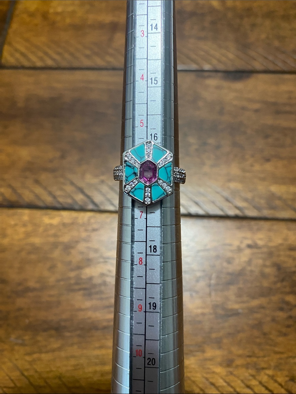 Bomb Party OG Originals Ring - Turquoise Magnesite - Rhodium Plating